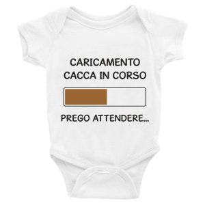 Body da Neonato Caricamento cacca in corso prego attendere… – Body Simpatici e Divertenti – Body Neonato Divertenti – Body Neonato Manica Corta – Body Neonato – Idea Regalo