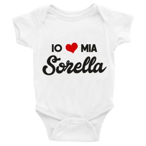 Body da Neonato Io amo mia Sorella – Body Simpatici e Divertenti – Body Neonato Divertenti – Body Neonato Manica Corta – Body Neonato – Body da Neonato – Idea Regalo