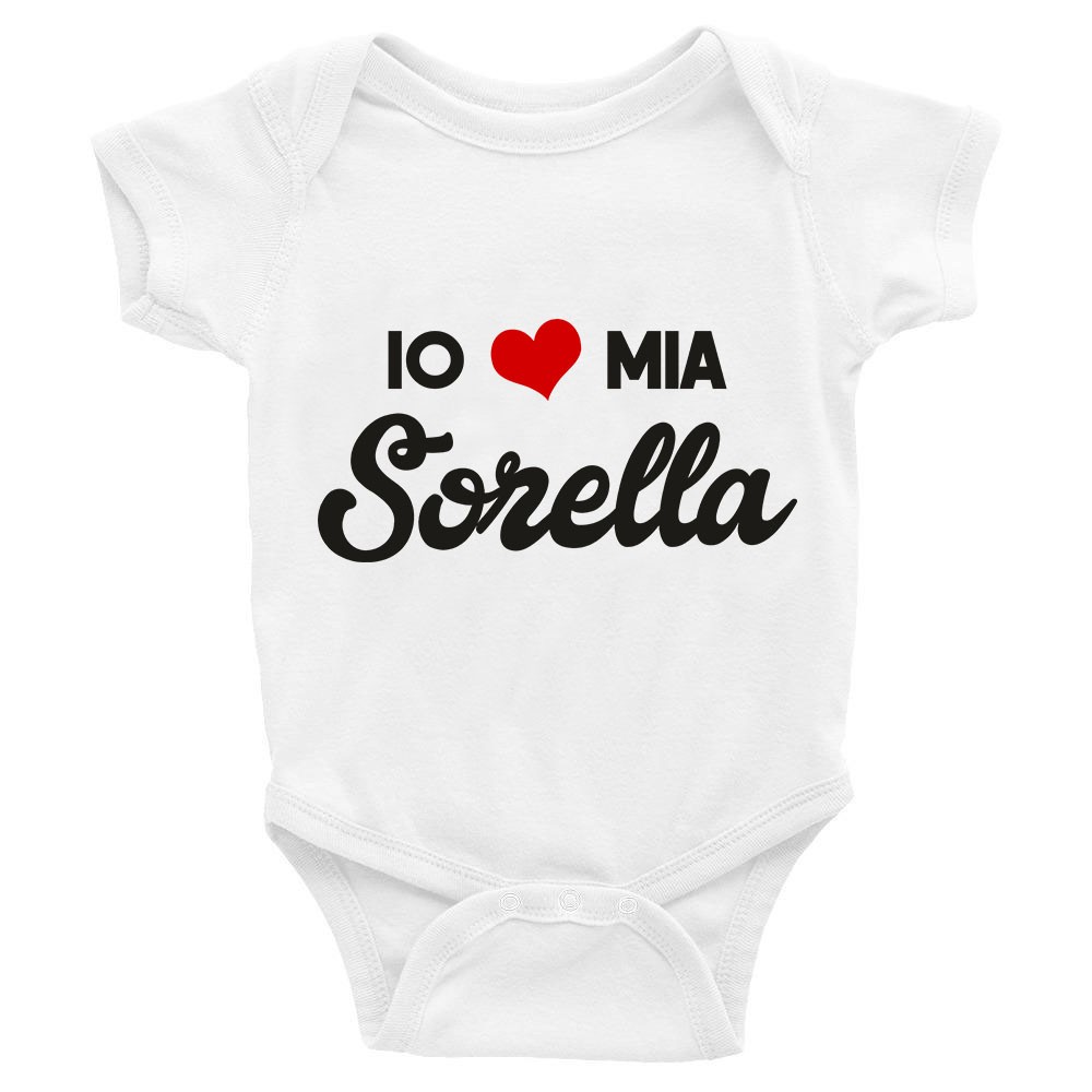 Body da Neonato Io amo mia Sorella – Body Simpatici e Divertenti – Body Neonato Divertenti – Body Neonato Manica Corta – Body Neonato – Body da Neonato – Idea Regalo - immagine 2