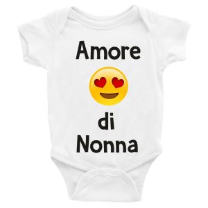 Body da Neonato Amore di Nonna – emoticon – Body Simpatici e Divertenti – Body Neonato Divertenti – Body Neonato Manica Corta – Body Neonato – Body da Neonato – Idea Regalo