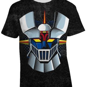 Tshirt Mazinga Z – Maglietta Robot Anni 80 –  Goldrake – Mazinga Z  – Ufo Robot Linea T-shirt Cartoon 80’s