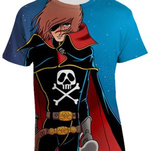 Maglietta  Capitan Harlock  T-shirt Cartoni Anni 80 – Maglietta Uomo Donna 80’s cartoon