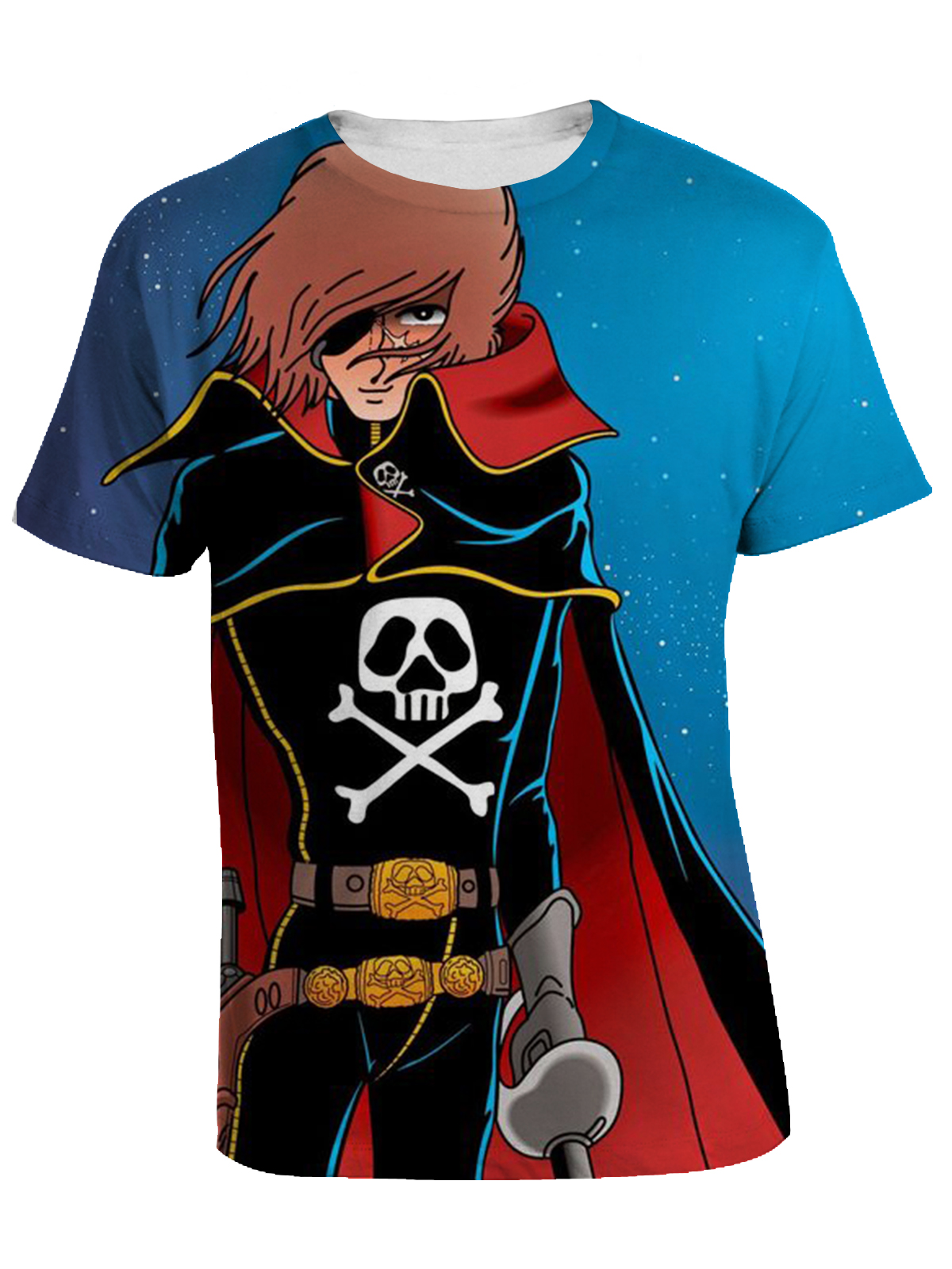 Maglietta Capitan Harlock T-shirt Cartoni Anni 80 – Maglietta Uomo Donna 80’s cartoon - immagine 2