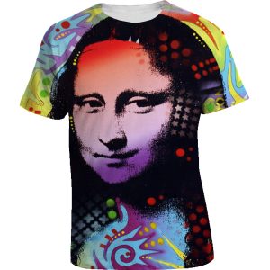 Tshirt Art Gioconda – Maglietta Leonardo da Vinci – Arte Color – T-Shirt Stampa Totale Uomo donna