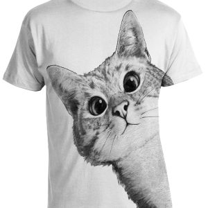Maglietta Gatto curioso – cart – humor – divertenti T-shirt Uomo Donna