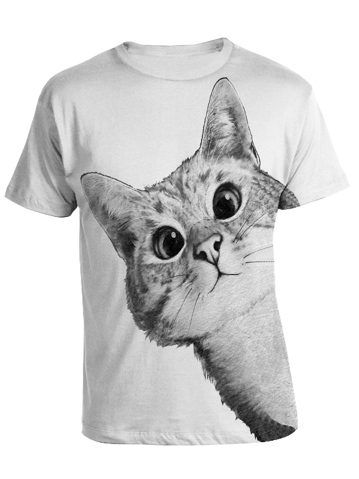 Maglietta Gatto curioso – cart – humor – divertenti T-shirt Uomo Donna - immagine 2