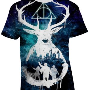 Tshirt Harry Potter – Expecto Patronum Celebre Mago – cervo  maglietta Uomo Donna