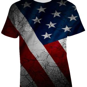 Tshirt USA Manica Corta Uomo Donna – U.S.A. Flag – bandiera Stati Uniti – America