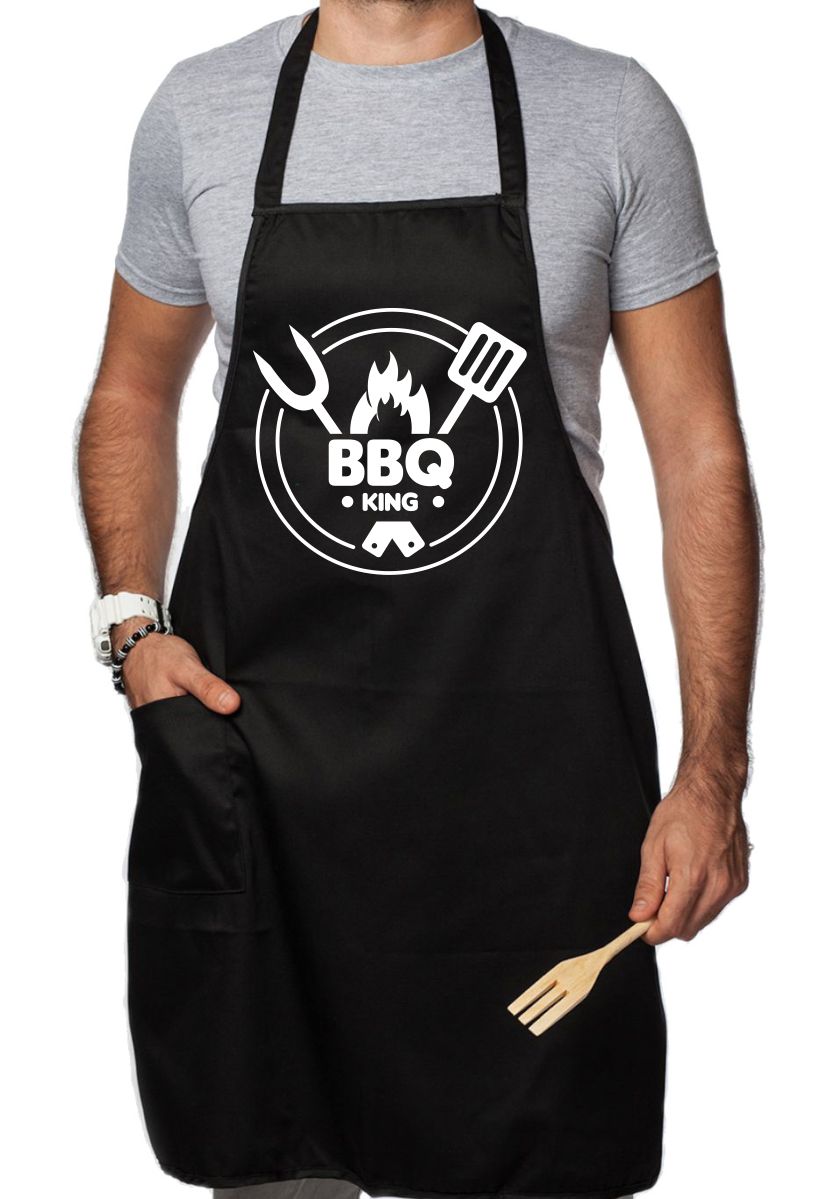 Grembiule da Cucina Divertente – BBQ King – Grembiuli Divertenti Cucina – Idee Regalo Amici
