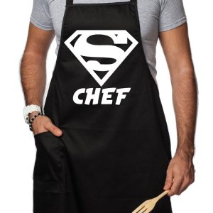 Grembiule da Cucina Divertente – Super Chef – Grembiuli Divertenti Cucina – Idee Regalo Amici
