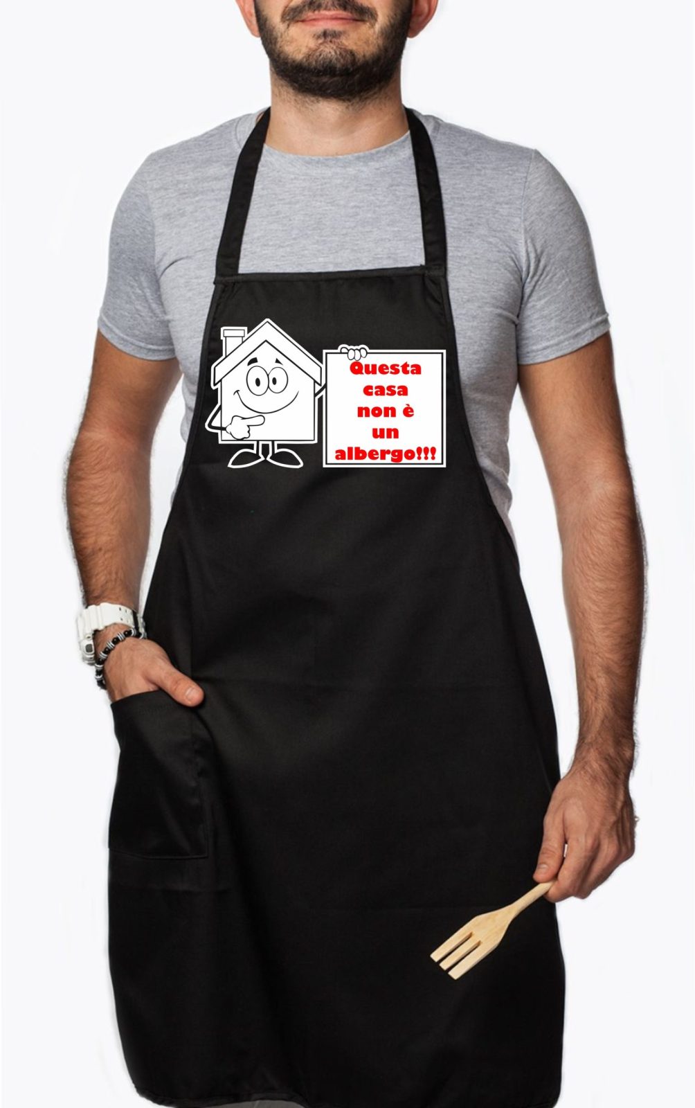 Grembiule da Cucina Divertente – BBQ King – Grembiuli Divertenti Cucina – Idee Regalo Amici - immagine 2