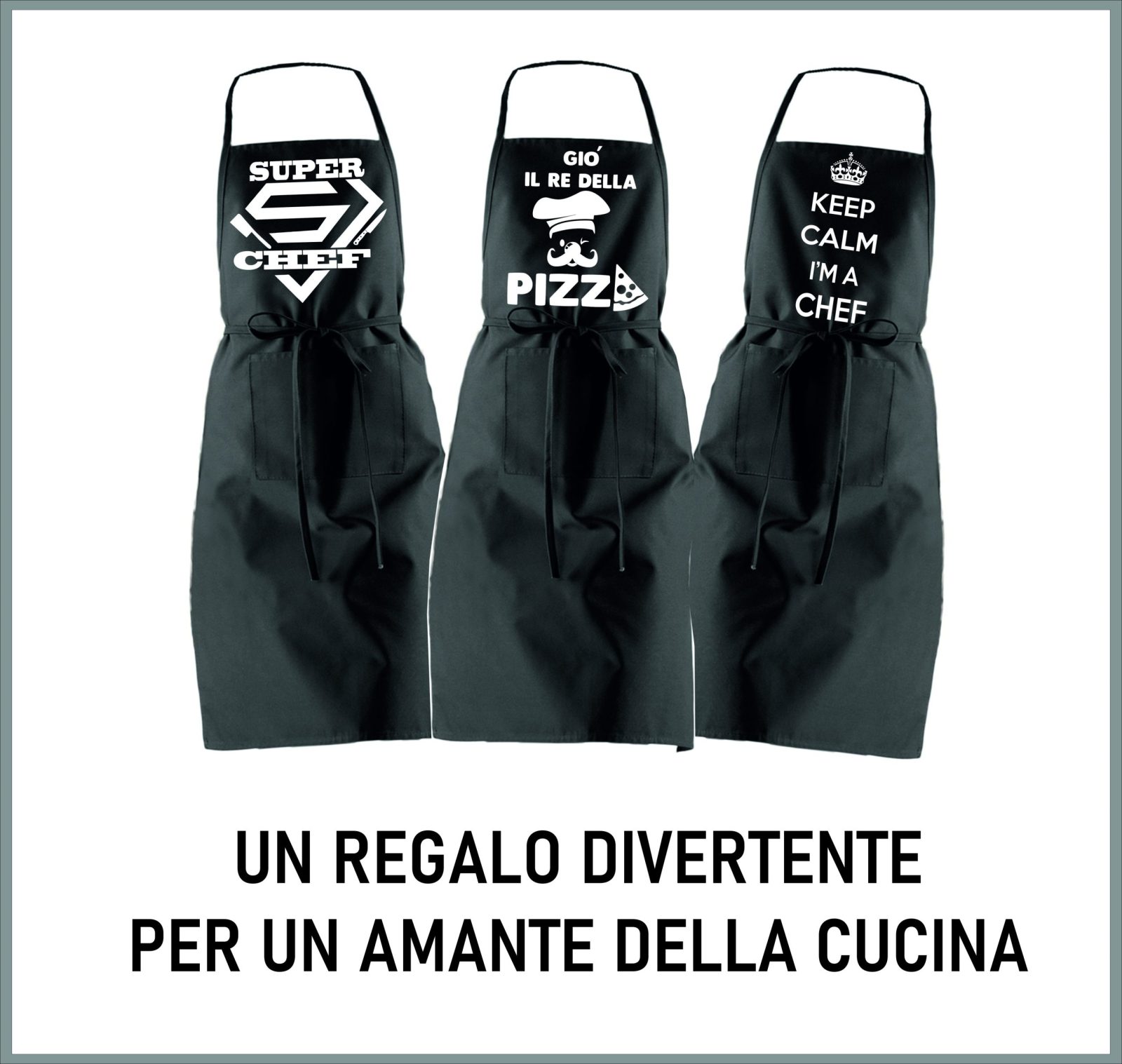 Grembiule da Cucina Divertente – BBQ King – Grembiuli Divertenti Cucina – Idee Regalo Amici - immagine 4