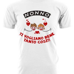 Maglietta Nonno – Maschietto e Femminuccia Nonno Ti Vogliamo Bene Tanto Così – Regalo Nonno da Nipoti – Festa dei Nonni – Festa del Nonno – Festa del Nonno Idee Regalo