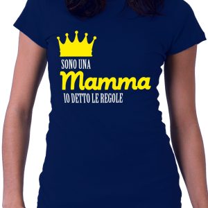 Maglietta Festa della Mamma – Sono una Mamma io detto le regole – Festa della Mamma – Regalo Mamma – Tshirt Mamma – Idea Regalo Mamma