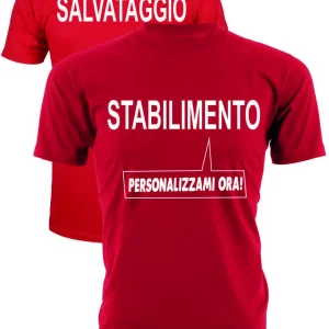 Tshirt Salvataggio [personalizzabile] – maglietta da bagnino – personalizza la tua t-shirt con il nome della tua attività