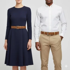 Orciani Cintura classica Cocco Fianco Lucido  3 cm Miele