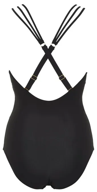 Costume Intero donna Triumph con fantasia zebrata trasversale Palm Elegance OP - immagine 4