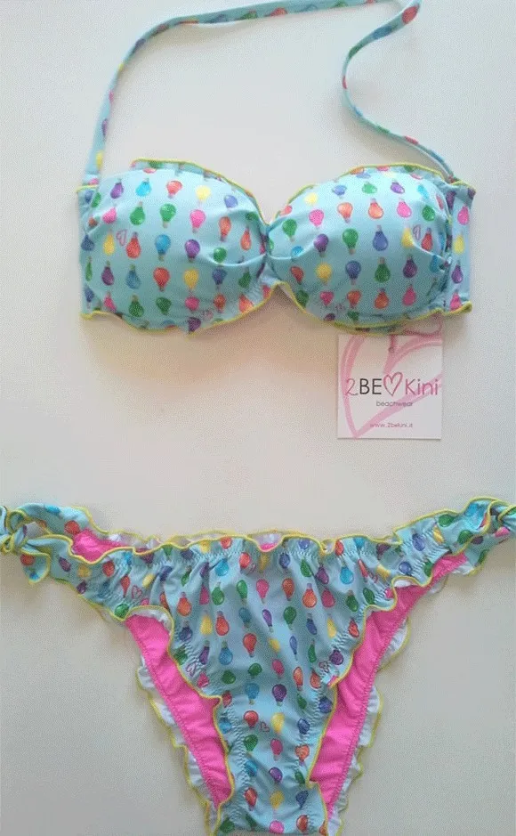 Bikini donna triangolo 2Bekini fantasia lampadine 2S18104 - immagine 4