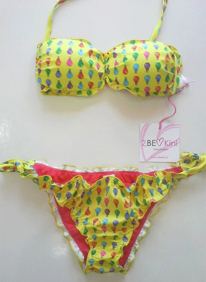 Bikini donna triangolo 2Bekini fantasia lampadine 2S18104 - immagine 3