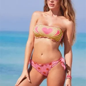 Costume Bikini fascia donna fantasia cuori 2Bekini 2S18100