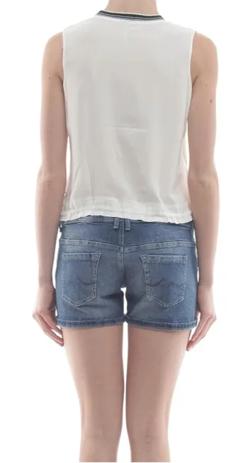 Canotta donna Pepe Jeans con inserti laterali velati PL302305 EMILIES - immagine 8