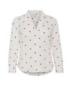 Camicia Donna Marca Ichi bianca con  fantasia floreale rossa - immagine 6