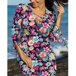 Ysabel Mora Abito Manica Tre Quarti Floreale Art. 85497