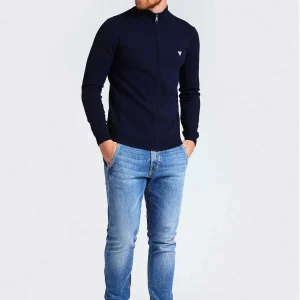 Cardigan Con Zip Uomo Guess Fascia Piquet Art. M93r39z0990