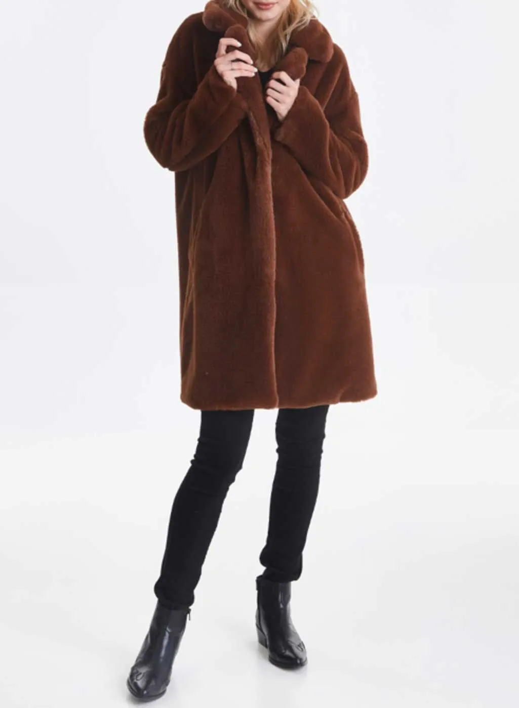 Cappotto Donna Ichi In Ecopelliccia Art. 20109805