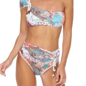 F**K Bikini Modello Fascia Monospalla con ricami in cotone e corde art.F20-0304X1