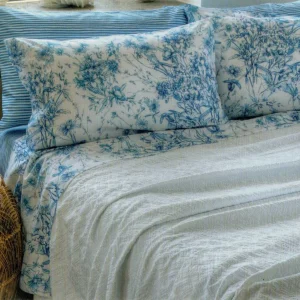 Riviera Copriletto geometrico  blu