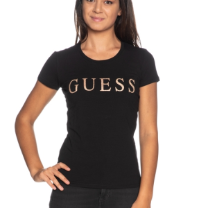 T shirt Guess da donna nera
