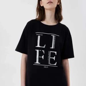 T-shirt donna con logo Liu Jo art.TA1160J5003