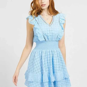 Guess vestitino 100% cotone con fascia elastica in vita