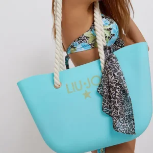Borsa da mare con nastro animalier (VA2152T0300)