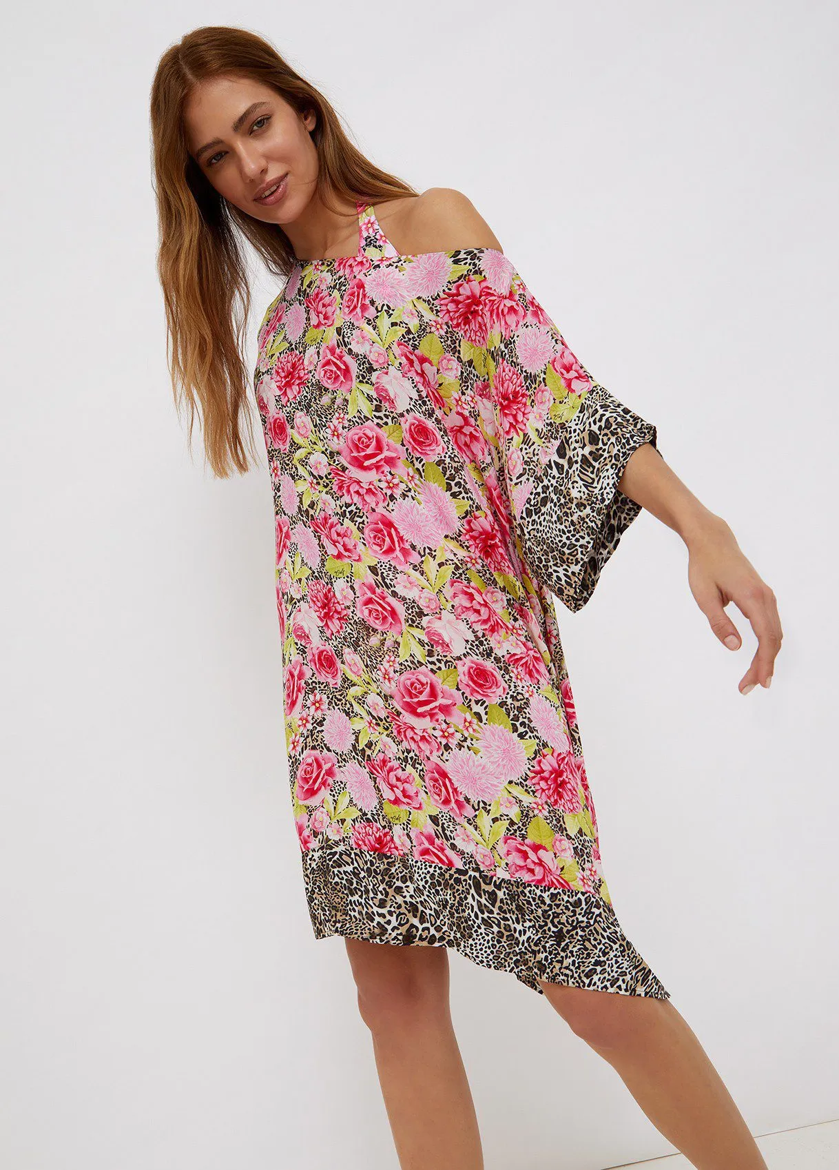 Kaftano Liu Jo motivo floreale e animalier(VA2020T4987)