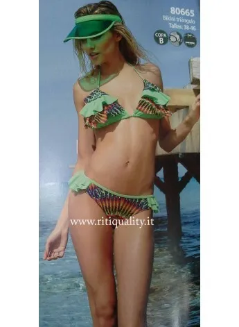 Costume Bikini Ysabel Mora a triangolo verde 80665 - immagine 4