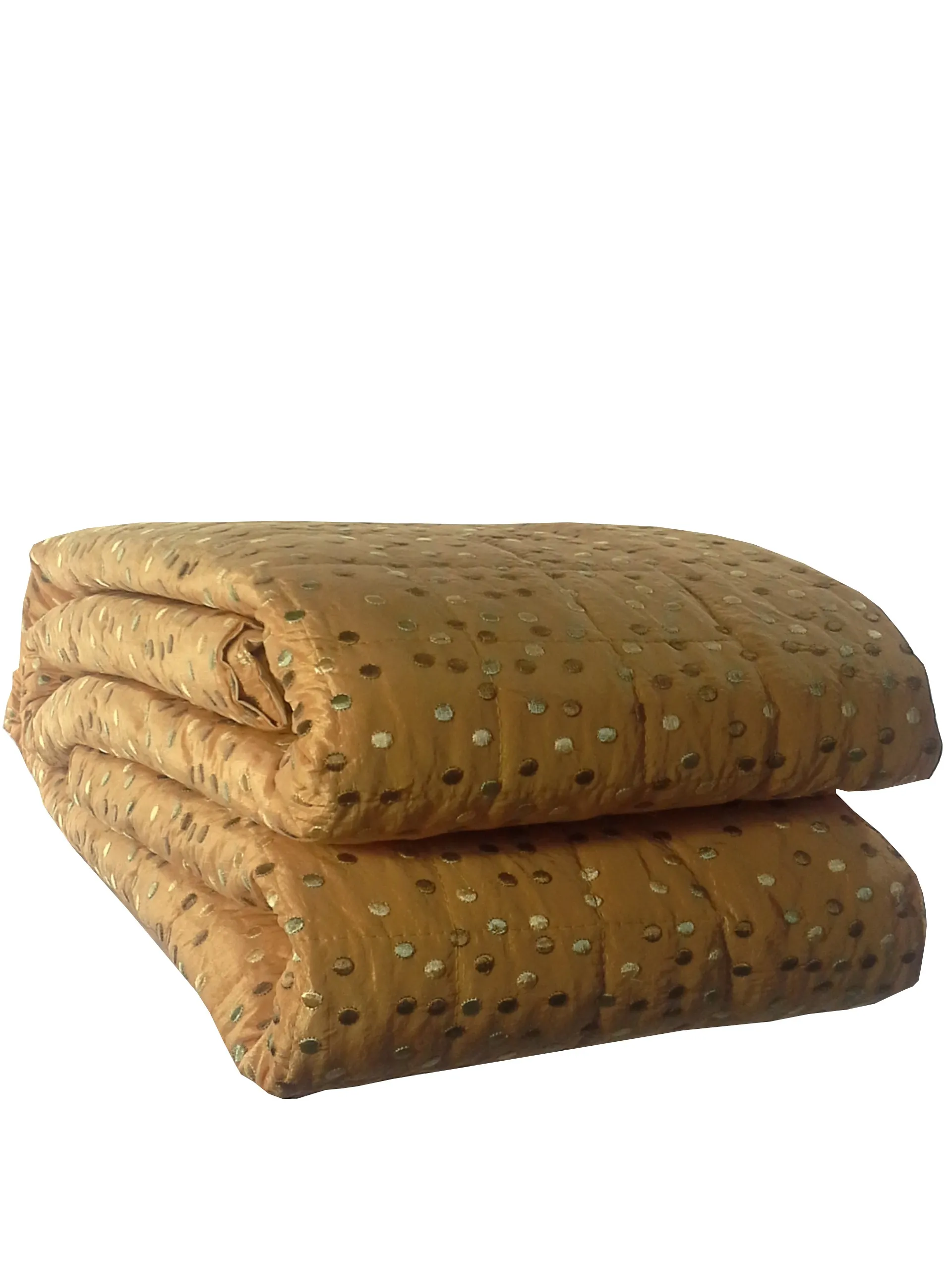 ANNETTE QUILT MATRIMONIALE POIS 2455T ORO - immagine 3