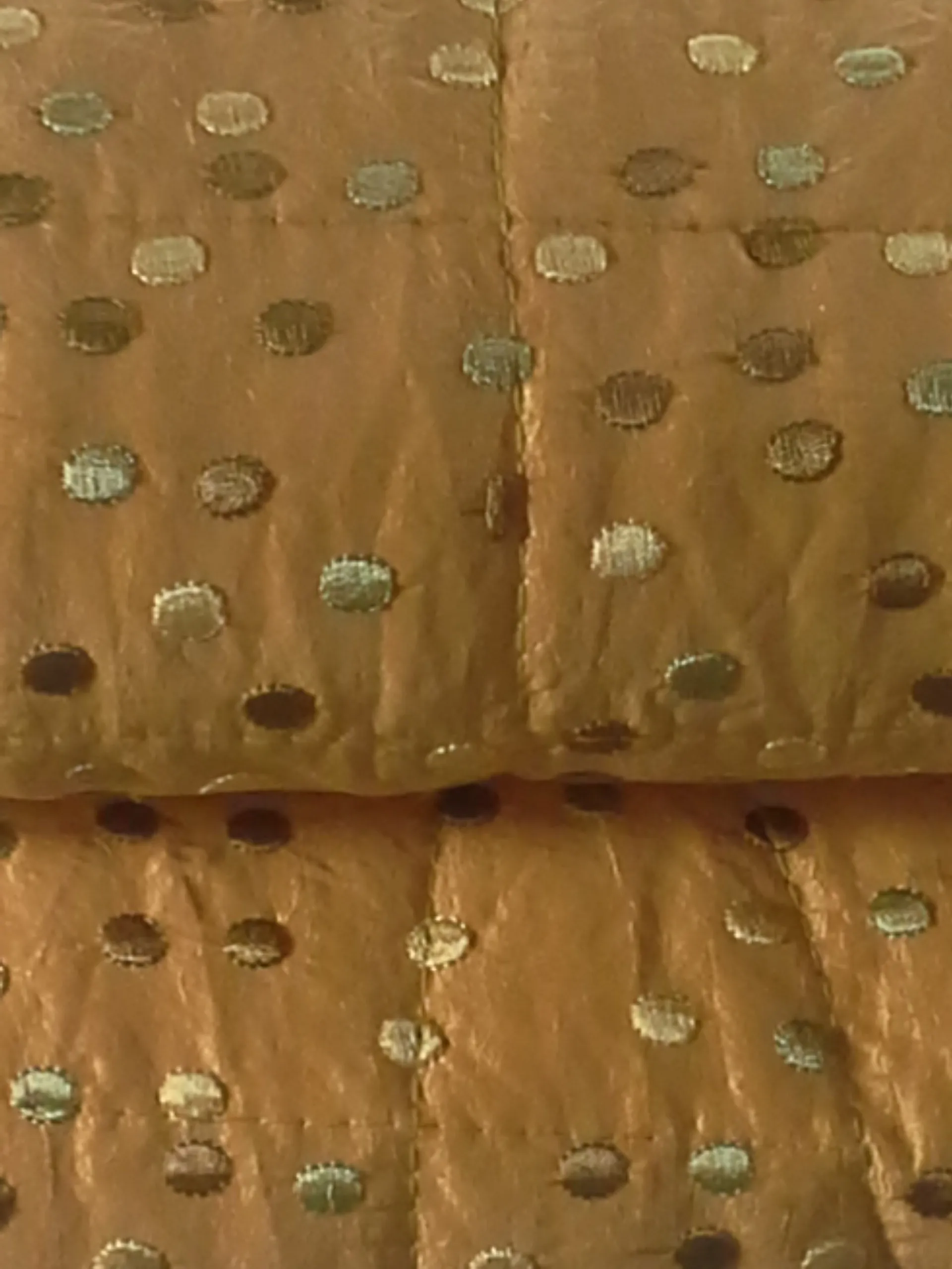 ANNETTE QUILT MATRIMONIALE POIS 2455T ORO - immagine 4