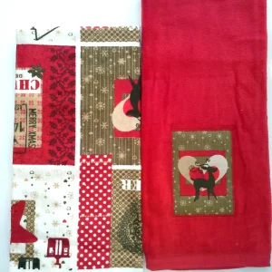 Due Asciughini Tema Natalizio