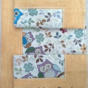 Set 3 strisce art.Civetta fantasia centrale