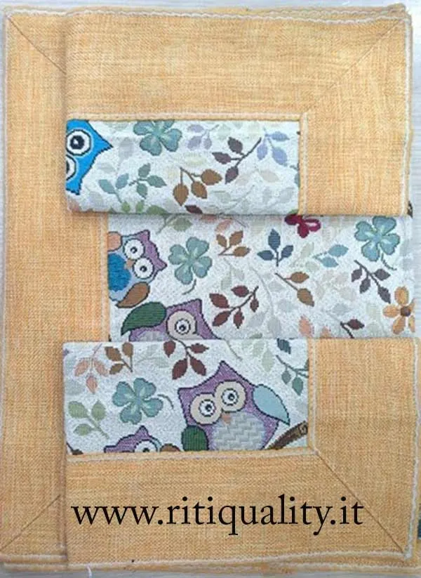 Set 3 strisce art.Civetta fantasia centrale