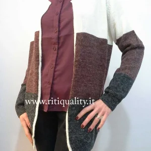 Cardigan donna Ichi panna bordeaux MARATO CA 20102503