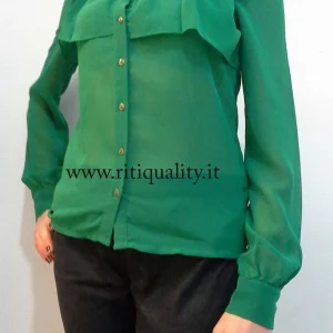 Ichi Camicia donna verde ABBI SH