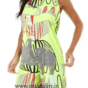 Tutina donna F**K giallo fluo FK17-3G569U