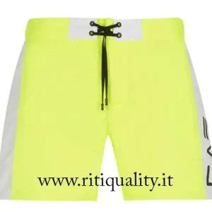 Costume Boxer EA7 Emporio Armani giallo fluo logo in contrasto 902001 7P728