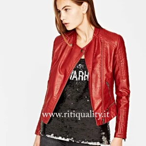 Chiodo donna rosso ruggine Pepe Jeans