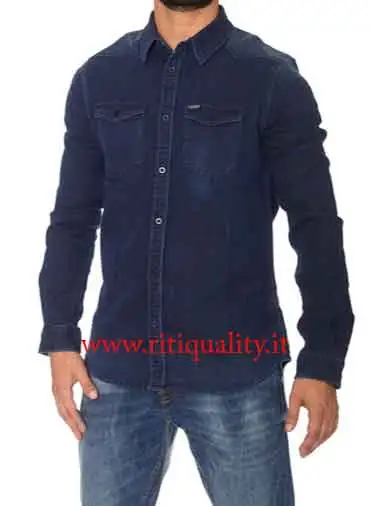 Guess Uomo Camicia di jeans felpata M74H02D2701 - immagine 2