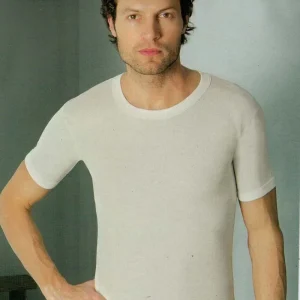 Maglia Intima Uomo Manica Corta Lana-Cotone