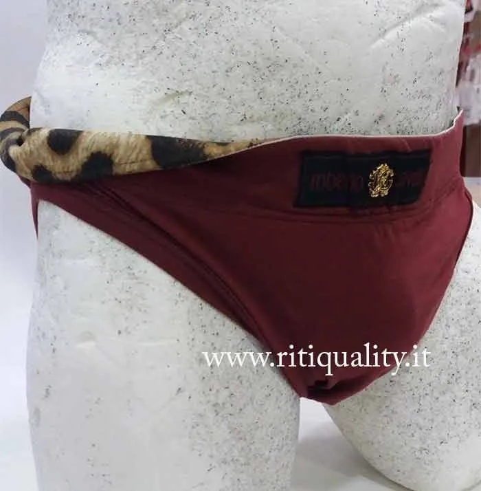 Slip Roberto Cavalli colore bordeaux articolo 2682 - immagine 3